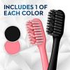 Oral-B Brilliance Whitening Manual Toothbrush, Extra Soft, Black & Coral, 2 Count, for Adults & Children 3+