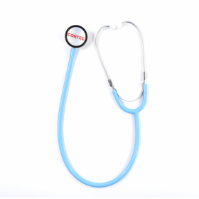 CONTEC SC12 /11 Portable Doctor Stethoscope Medical Cardiology Professional Medical Equipments Medical Devices Student Vet Nurse (Color: SC21  Light Blue)