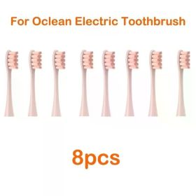 For Oclean Electric Toothbrush Replacement Cleaning Tooth Brush Heads for All Oclean Toothbrush X PRO / X / Z1/ F1/ One/ Air (Color: 8pcs pink)